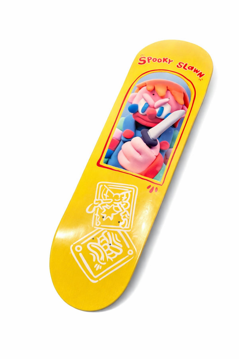 Spooky Slawn Skateboard Deck — Yellow