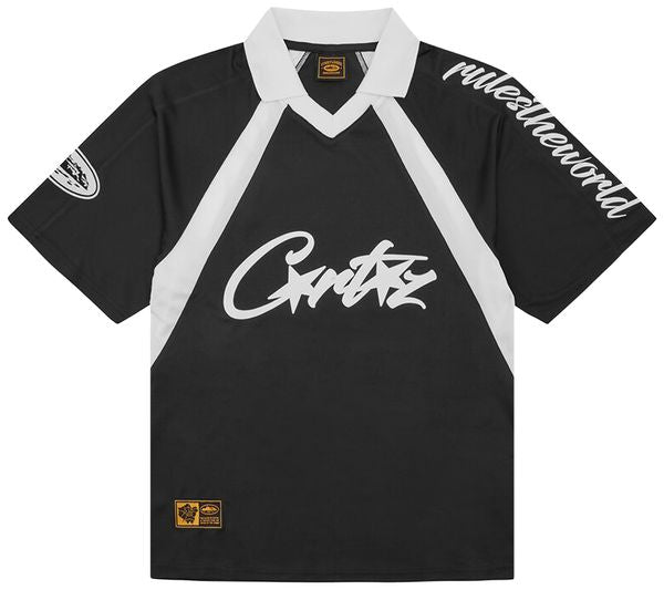 Corteiz RTW Football Jersey — Black/White