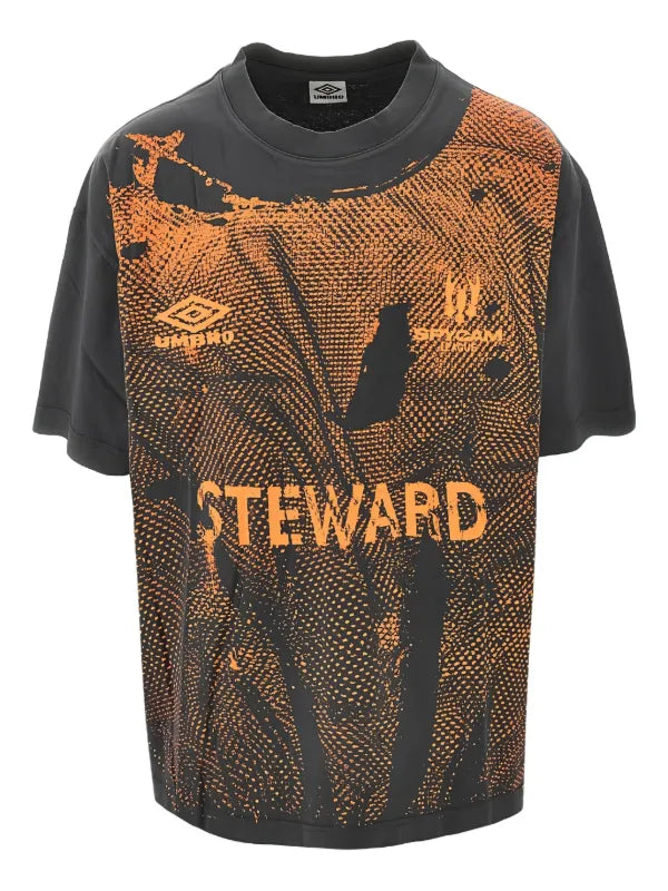 Umbro x Steward Graphic Tee — Charcoal/Orange
